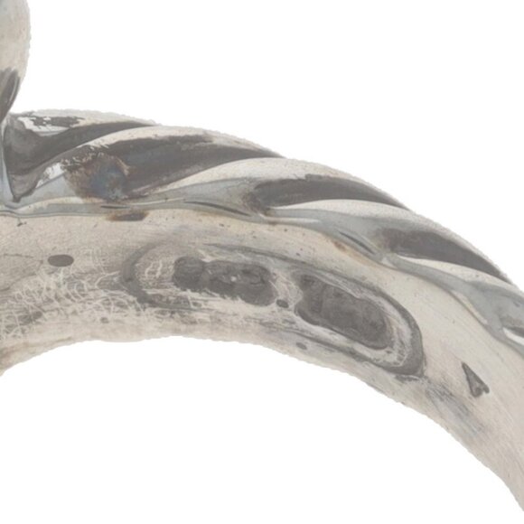 David Yurman Cable Pave Diamond Bypass Ball Ring - Sterling 925 Yellow Gold 18k - Picture 6 of 6